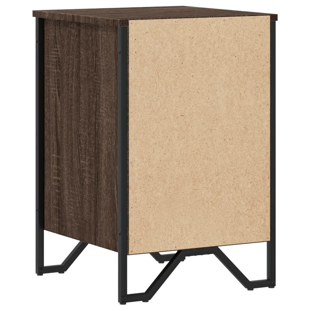 vidaXL Comodino Rovere Marrone 40x41x60 cm in Legno Multistrato