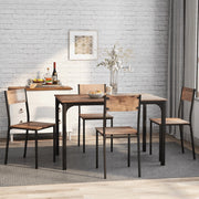 Set Tavolo da Pranzo con 4 Sedie ¨C Xylo ¨C Legno Vintage Marrone