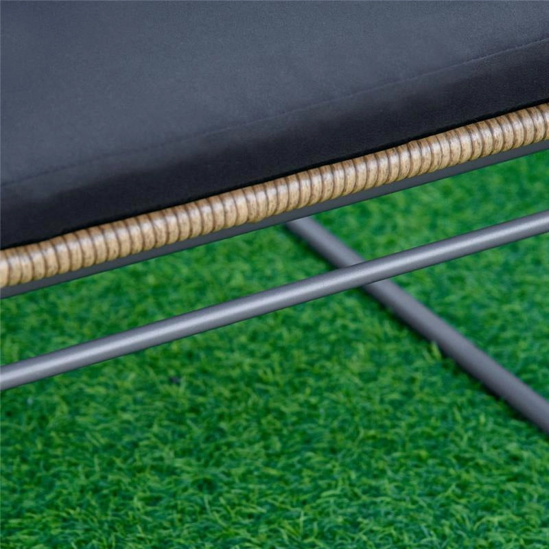 SET DA GIARDINO IN RATTAN 2 POLTRONE DIVANETTO E TAVOLINO CON RIPIANO IN VETRO