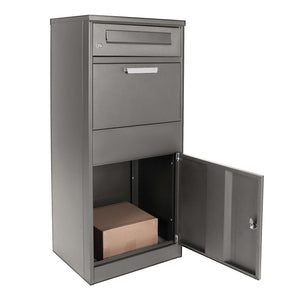 Cassetta postale per pacchi grigia 50x37x112cm Portapacchi con serratura