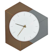 Orologio da parete bianco con metallo MDF grigio e arancione 52 x 60 cm Design senza numeri Decorazione per il soggiorno