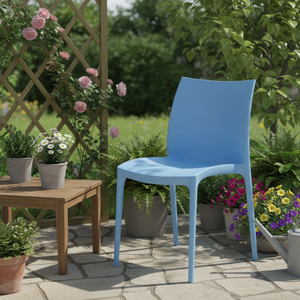 Grover, Sedia da Esterno una Sedia Made in Italy, Azzurro
