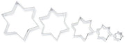 Set di biscotti in acciaio inossidabile a forma di biscotto, 5 stelle, 1,7-7,8 cm