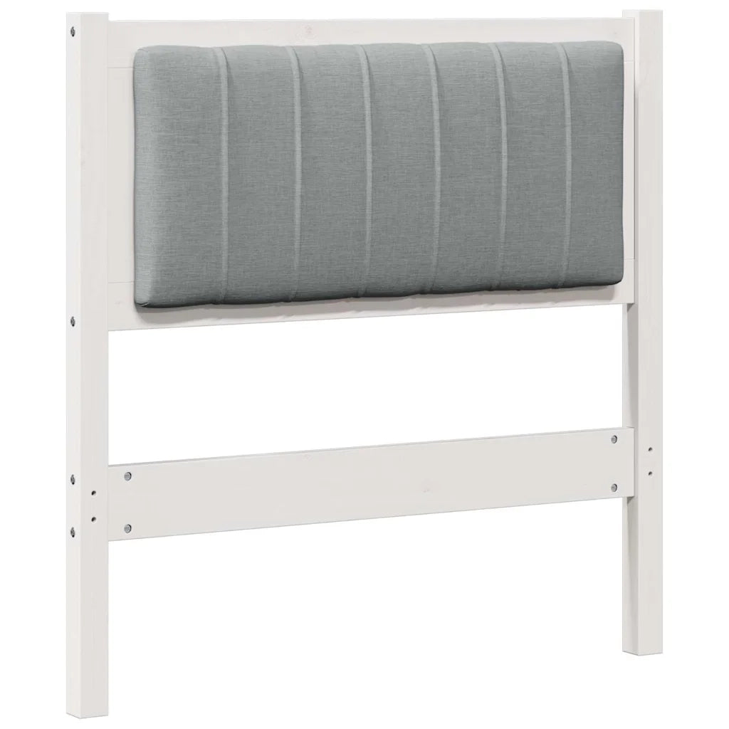 Testiera imbottita-Testiera con Cuscini-Testata Bianco 80 cm Pino massello