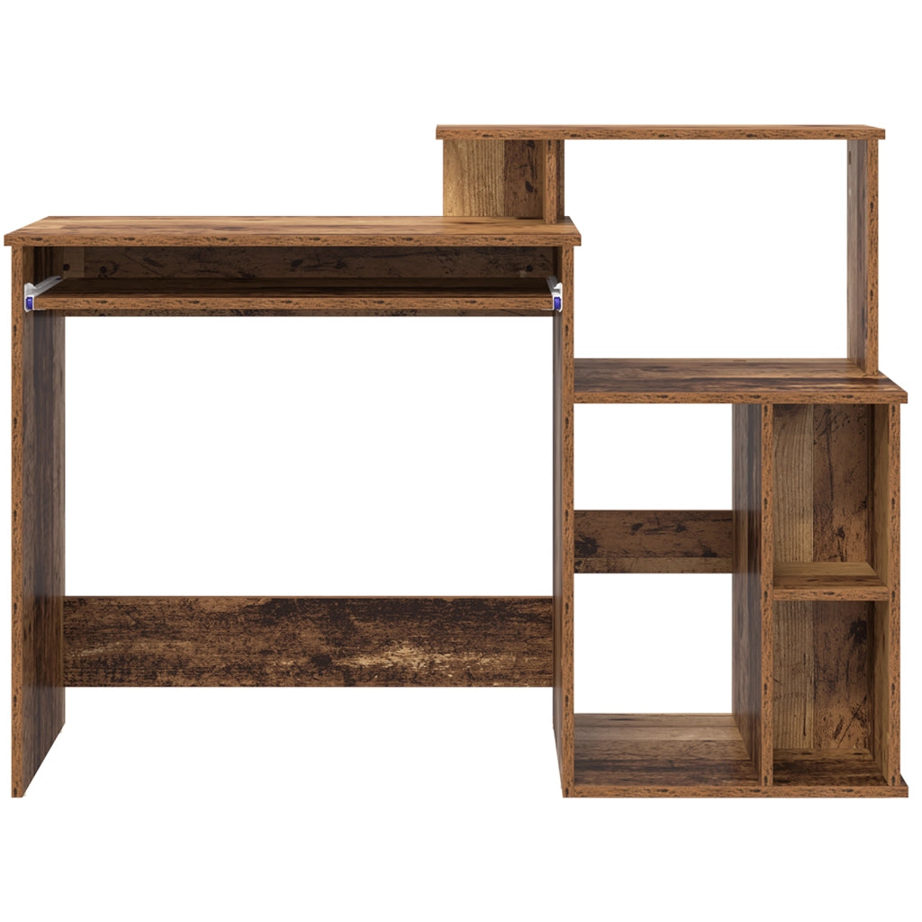 Scrivania con Storage Legno Antico 120.5x44x88.5 cm Legno Ingegnerizzato