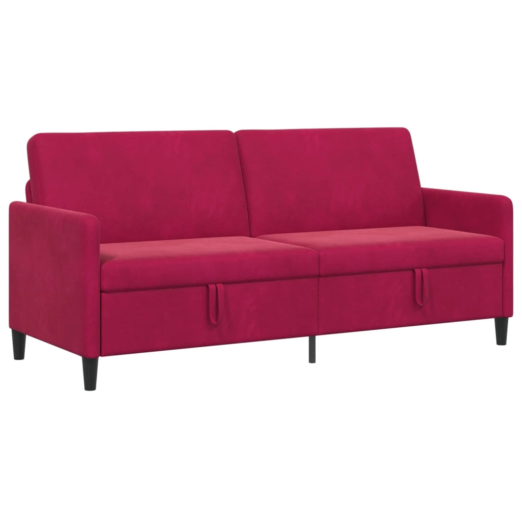 Divano con Storage Rosso Vino 192 x 78 x 87 cm Poliestere 42036994