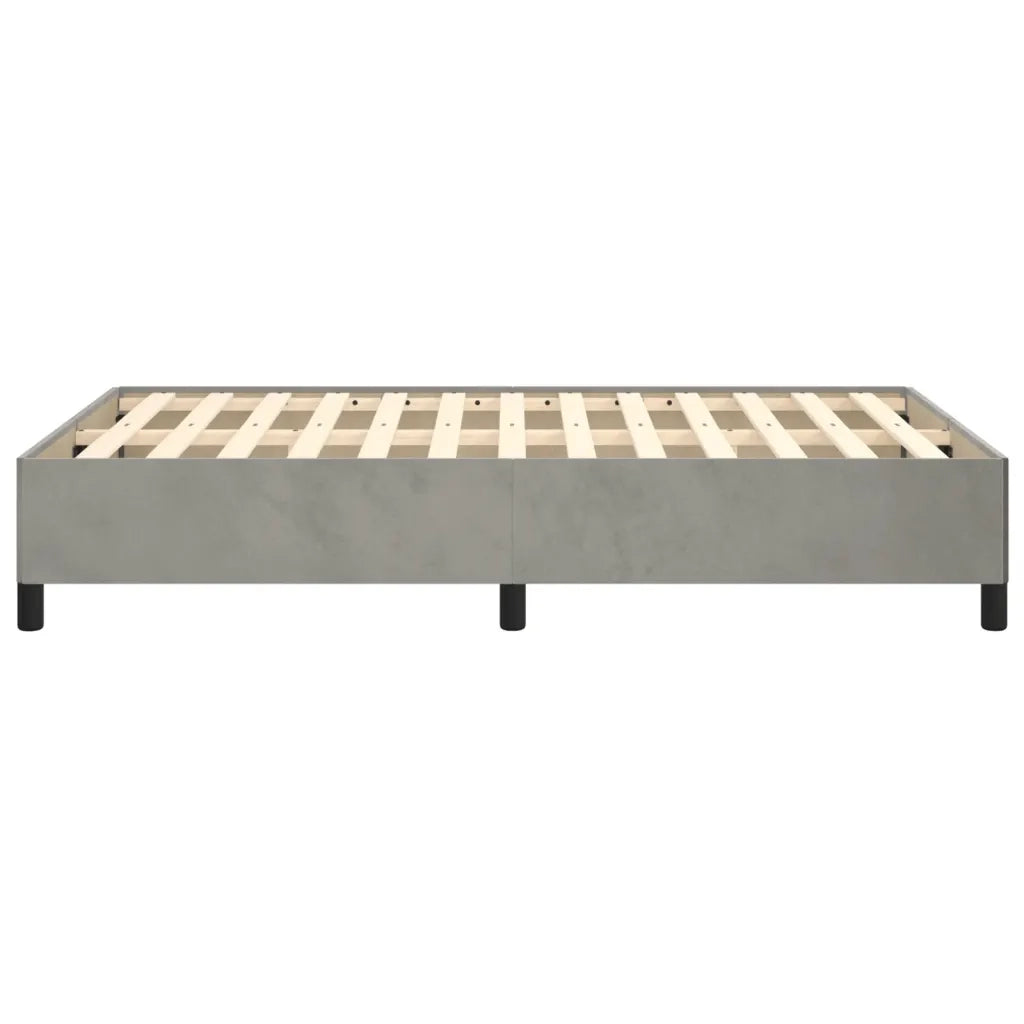 Letto matrimoniale | Letto per adulti | Giroletto senza Materasso Grigio Chiaro 120x200 cm Velluto