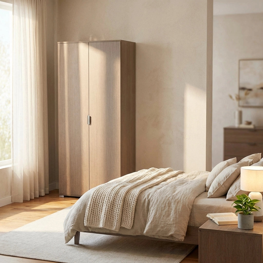 Armadio due ante 180 in Legno Composito cm 75x38x174 - MALCOLM