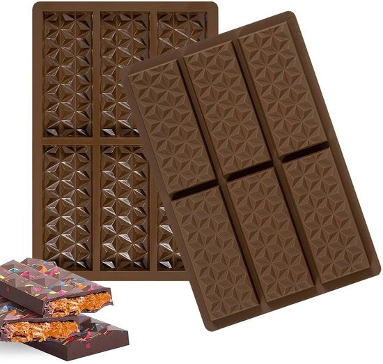 Moule di silicone per cioccolato - Chocoladevorm - Ideale per il divertimento in cucina - M-3 - Moule di silicone profondo per cioccolato - Perfetto per la decorazione di torte - 2 ...