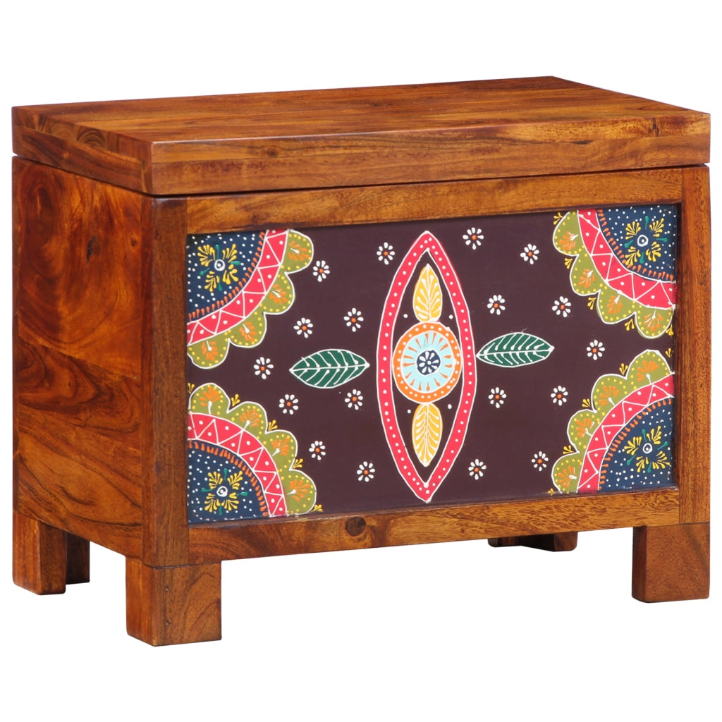 Scatola di stoccaggio Marrone miele 50x30x40 cm Legno massello di acacia