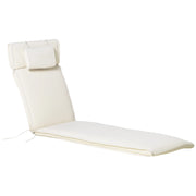 Easycomfort Cuscino per Sdraio Lettino Prendisole da Giardino 198x53x5cm Bianco Crema