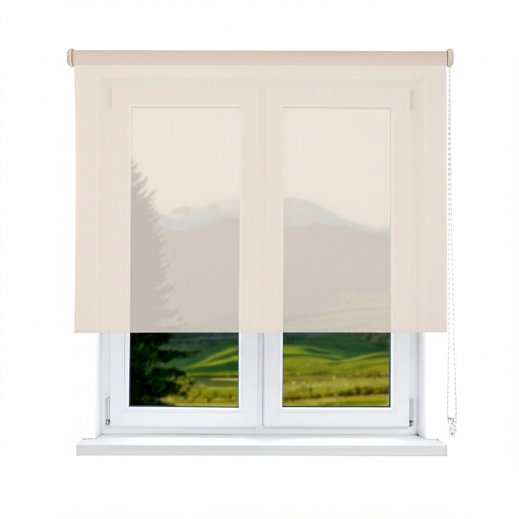 VIEWTEX Tenda a rullo Screen  10% Grado di apertura beige 180 x 250 cm - Made in Europe - 5 anni di garanzia