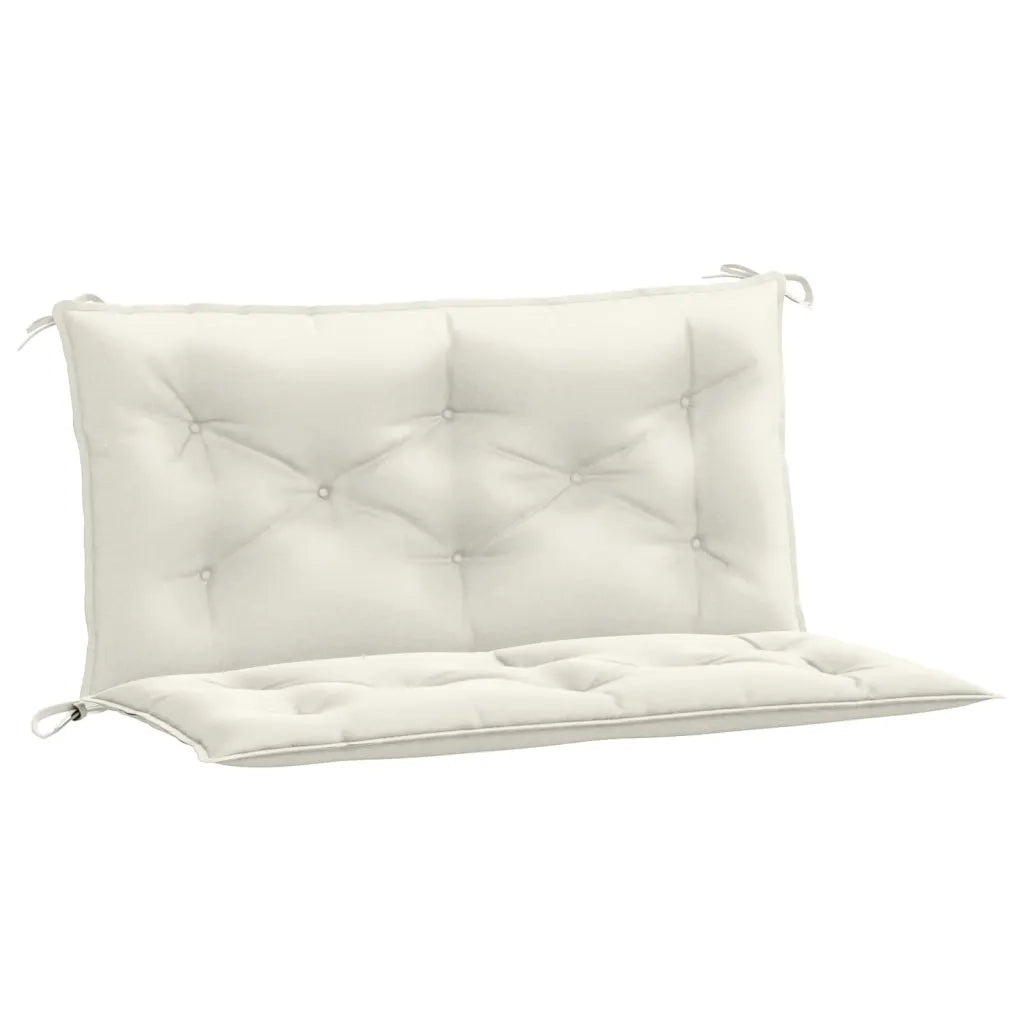 Cuscini Panca Giardino 2pz Crema MÃ©lange 100x50x7cm Tessuto