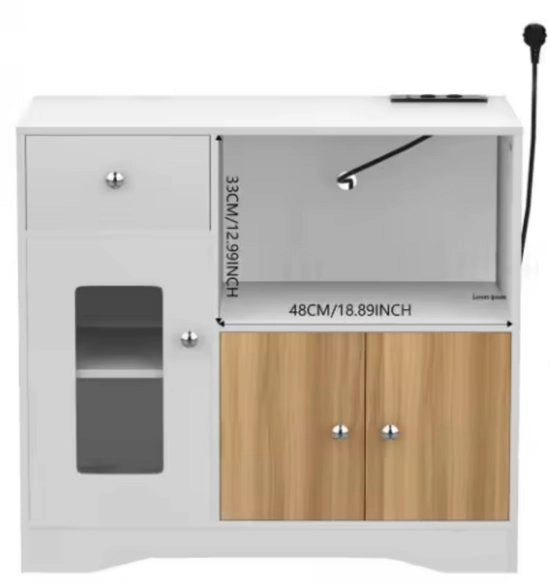Cassettiere da Cucina - Organizzatore - Con Prese Elettriche - Grande Capacità - 83 x 40 x 80 cm.