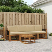Set di divani da esterno con cuscino 4 pcs Naturale 3384974