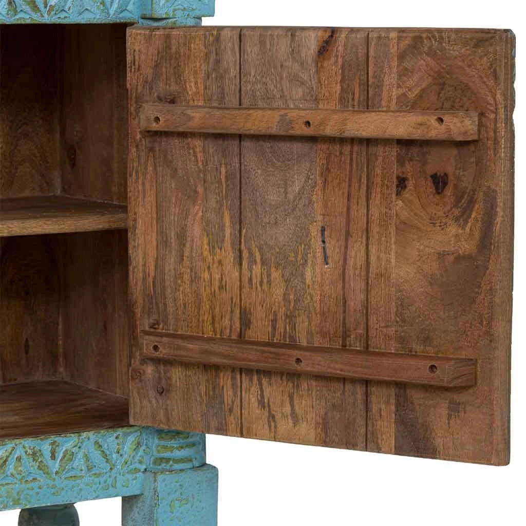 Credenza in legno blu 120x40x90 cm