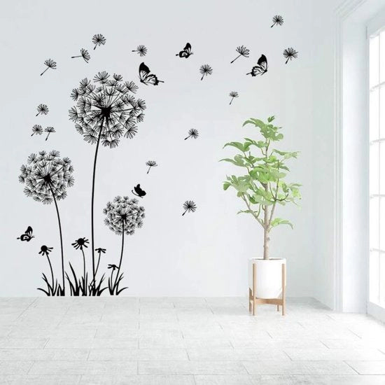 Decorazione per parete a tema cavalli - Sticker per parete fiori - Decorazione per bambini - Decorazione per soggiorno - Decorazione per camera da letto - Facile da applicare - 100% Vinile amichevole