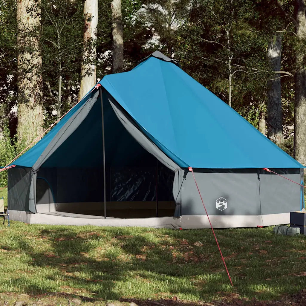 Tenda Familiare Tipi per 12 Persone-Tenda da campeggio Blu Impermeabile