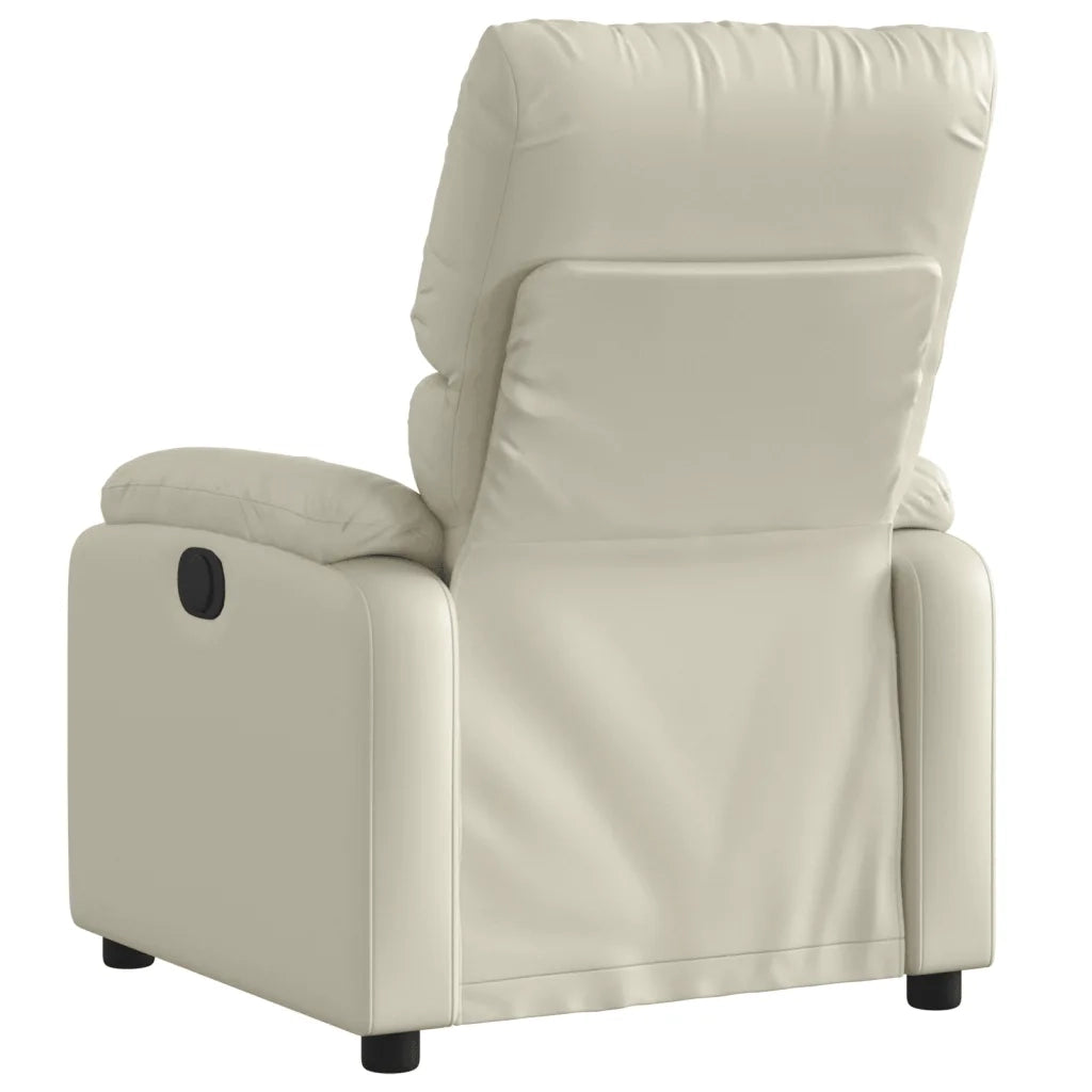 Divano Sedia-Poltrona Reclinabile Crema in Similpelle 294104