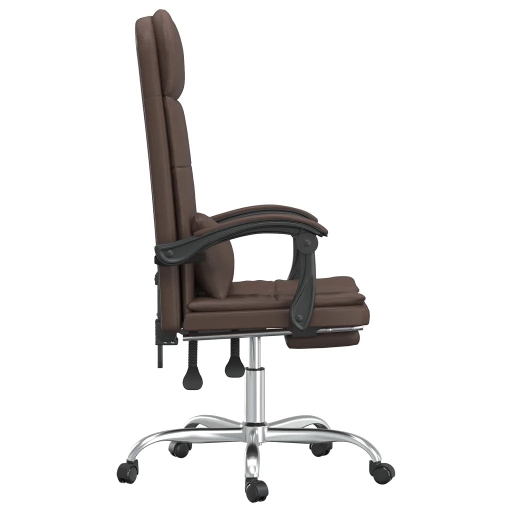 Poltrona da Ufficio Massaggiante Reclinabile marrone Similpelle cod mxl 26607