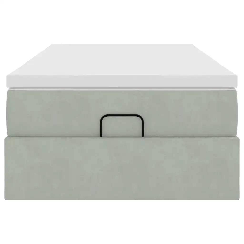 Struttura Letto Pouf con Materasso 90x190 cm in Velluto 3311153