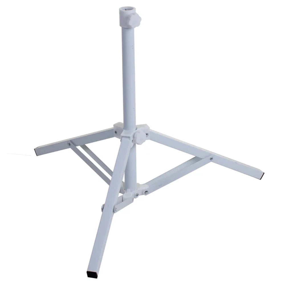 Trade Shop - Base Per Ombrellone Da Esterno Supporto Richiudibile A 3 Gambe Bianco 55x76cm 618620 -