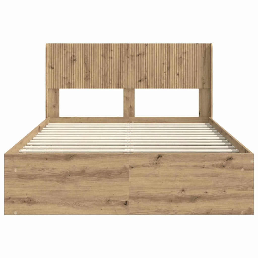 Struttura del letto con stoccaggio e testata Rovere Artigianale 3414234