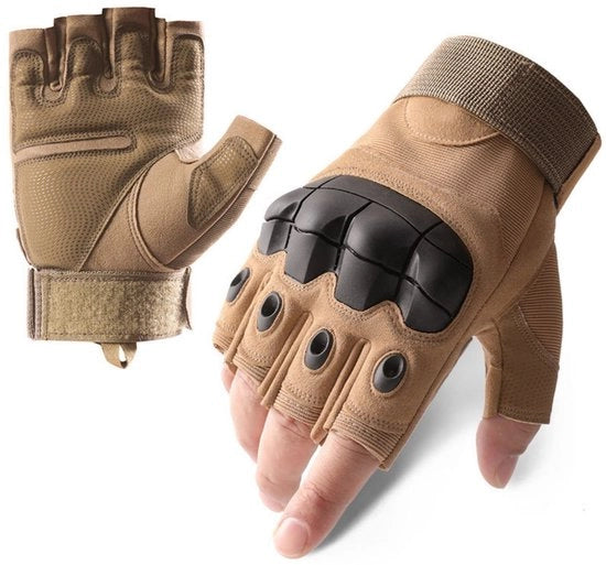 Manica tattica esterna per uomo e donna - Manica senza dita - Manica per bicicletta all'aperto - Adatta per sport all'aperto, motociclette, biciclette, allenamento, fucili di aria, tiro, caccia, camminata (L)