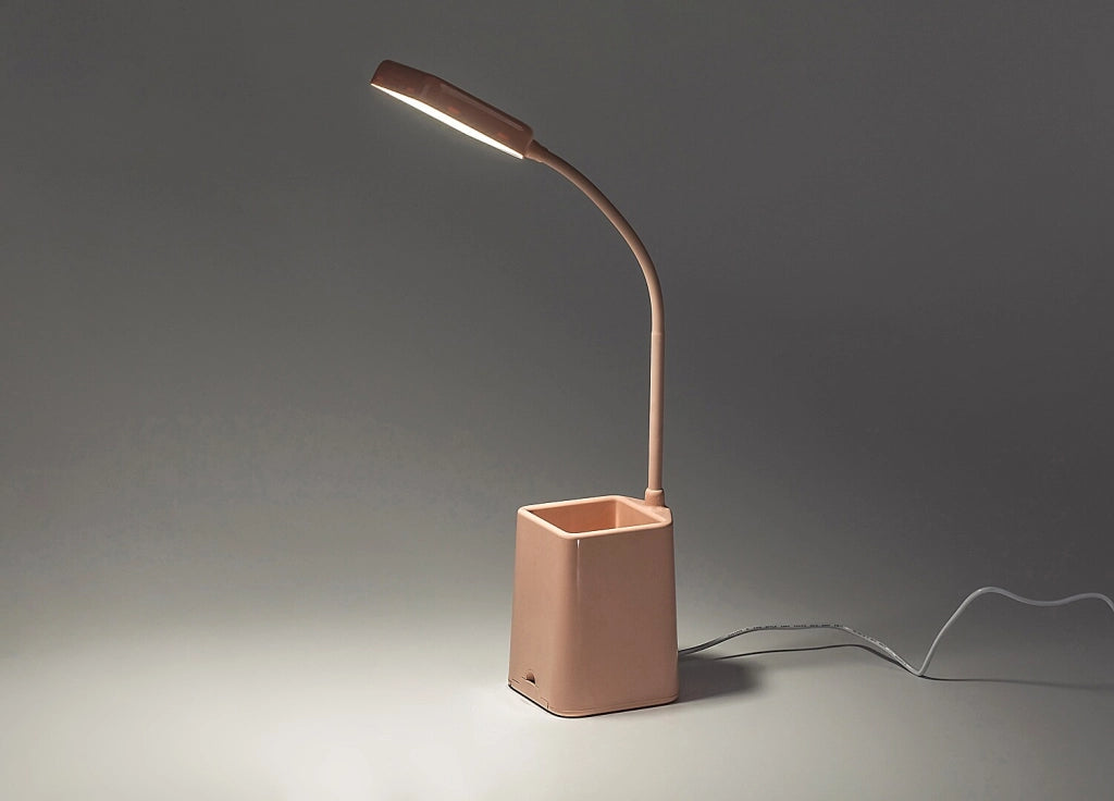Lampada da scrivania LED rosa porta smartphone 6W Rabalux