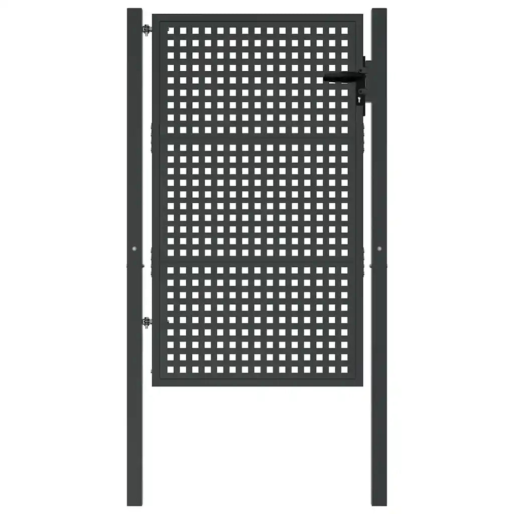 Cancello da Giardino Antracite 100x150 cm in Acciaio 154562