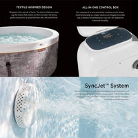 Vasca Idromassaggio Spa Cocoon Smontabile Trasportabile Gonfiabile Ø180x65 cm in PVC Marrone