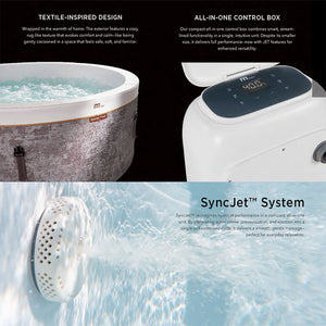 Vasca Idromassaggio Spa Cocoon Smontabile Trasportabile Gonfiabile Ø180x65 cm in PVC Marrone