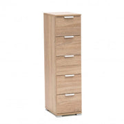 Cassettiera 5 Cassetti Naturale - Dimensioni: cm 45 x 38 x 85 h