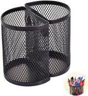 Penna magnetica a forma di mezza luna, 2 pezzi, 2 contenitori magnetici, organizzatore per ufficio, accessorio per cassetti, penne metalliche, penne magnetiche per frigorifero (nero)