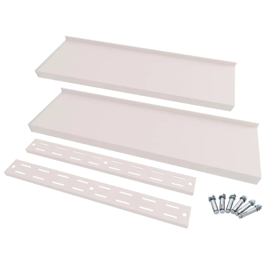 Mensole Galleggianti a 2 Livelli 2 pz in Acciaio Inox 300x30 cm cod mxl 33109