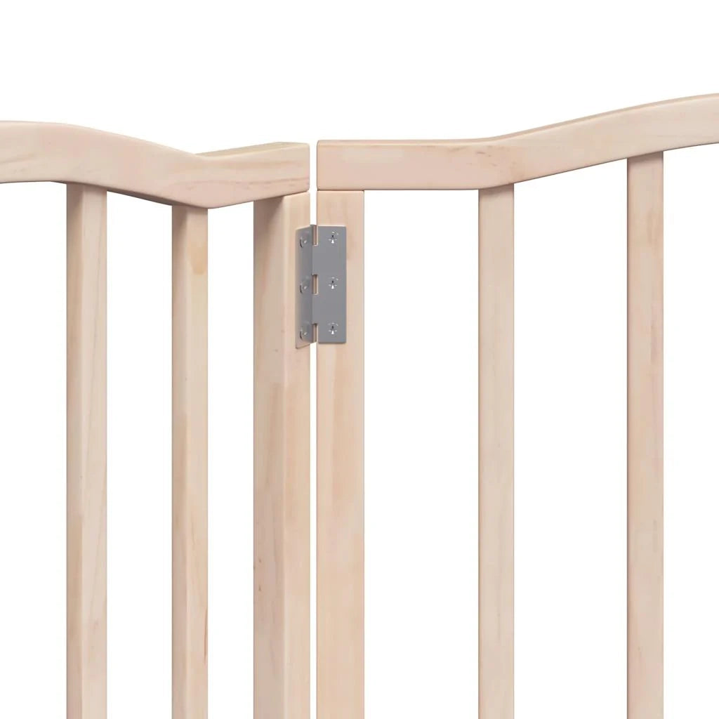 Cancelletto di sicurezza pieghevole per cani a 3 pannelli 150 cm legno di pioppo marrone 02_0023076
