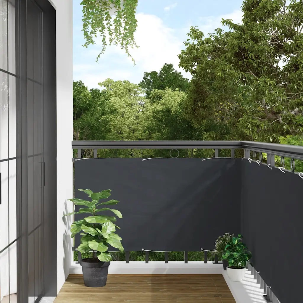 Paravento da Balcone Antracite 600x75 cm in PVC 4005375