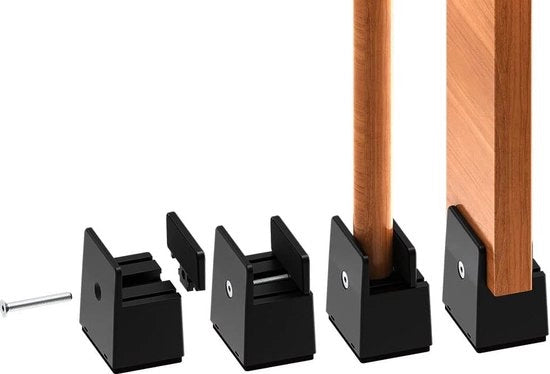 Altezza Regolabile per Sedili 5cm con Viti di Fermo - Sollevamento Sedile 2 pollici Carico Elevato - 4 pezzi per 08-16 pollici Larghezza Pieghevoli e Ronde per Sedili in Acciaio Nero