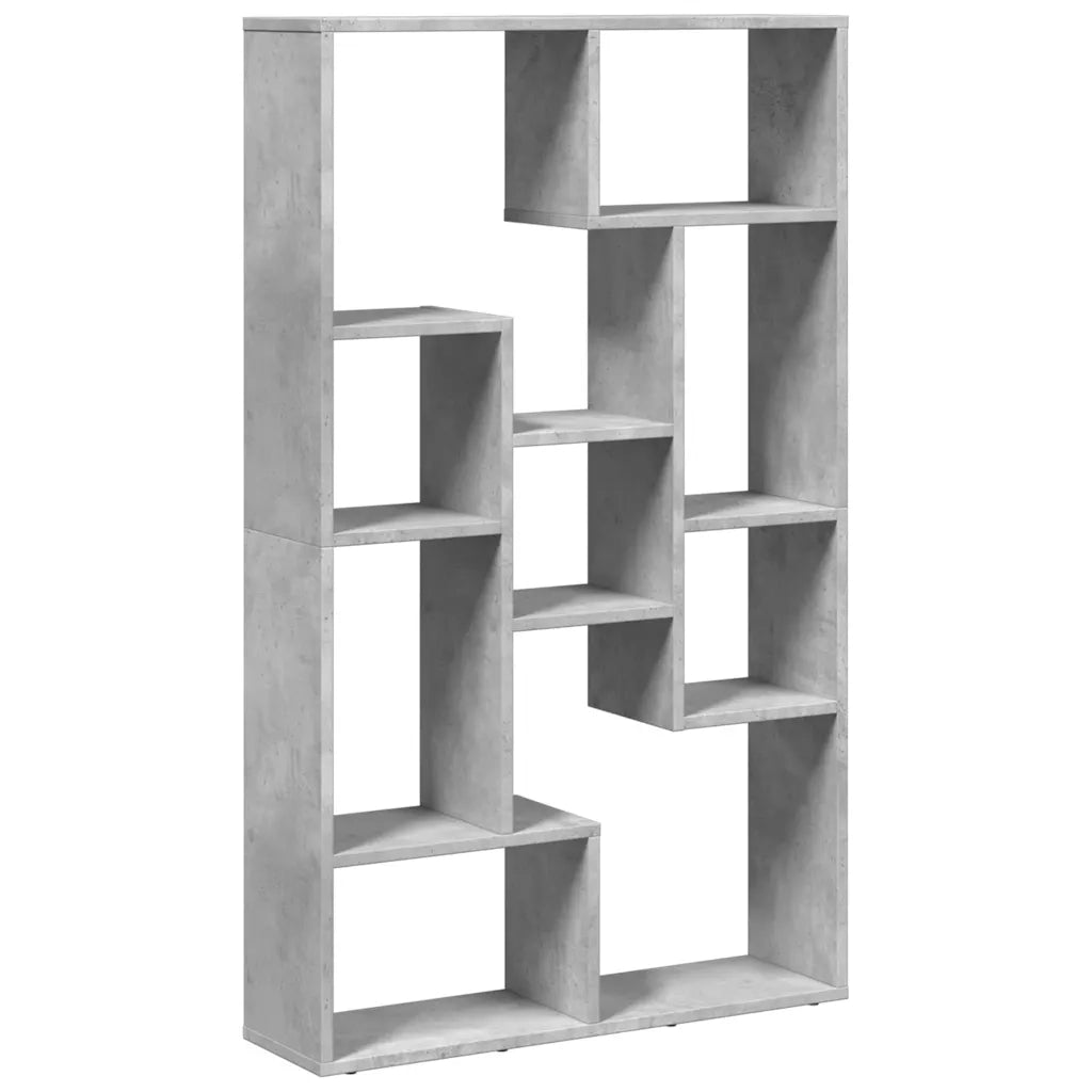 Libreria-Scaffale per Libri-Mobile di Stoccaggio Grigio Cemento 72x20x120 cm in Truciolato