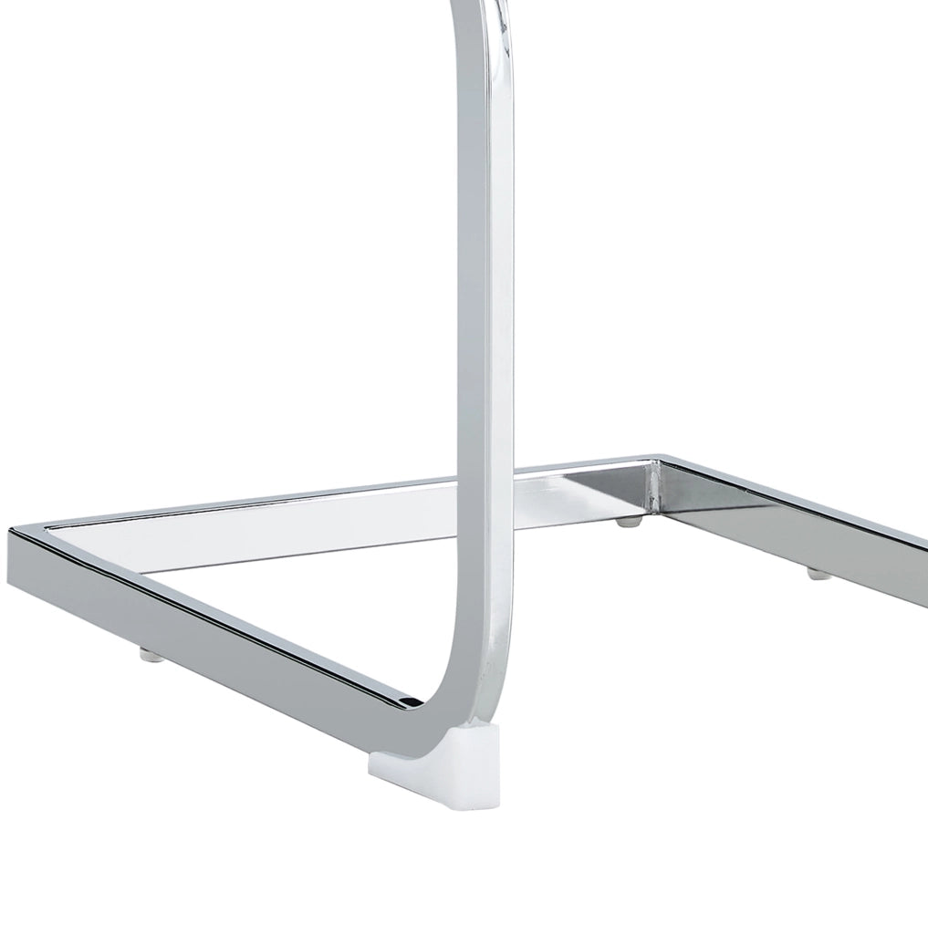 Sedia ergonomica con schienale in PU e lino; struttura in metallo; grigio