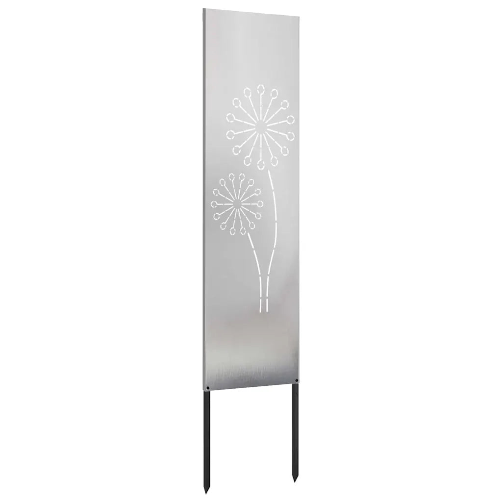 vidaXL Schermo per privacy in giardino Traforo Argento 32 x 140 cm