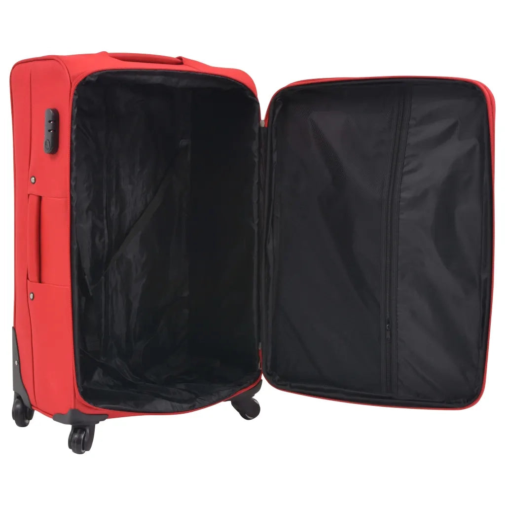 Set di Valigie Trolley 3 pz Morbide Rosse CFW4715372