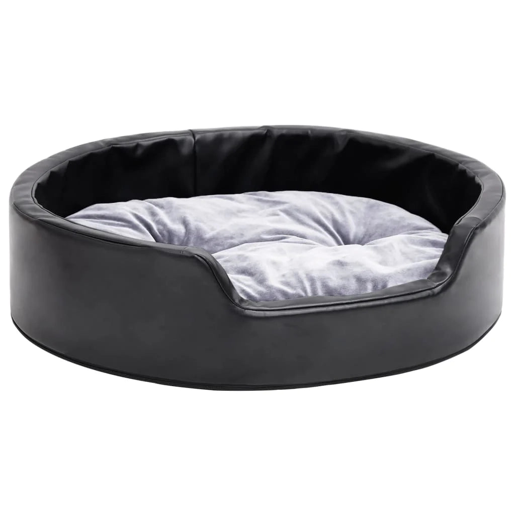 Cuccia per cani 69 x 59 x 19 cm peluche e similpelle nera 02_0043225