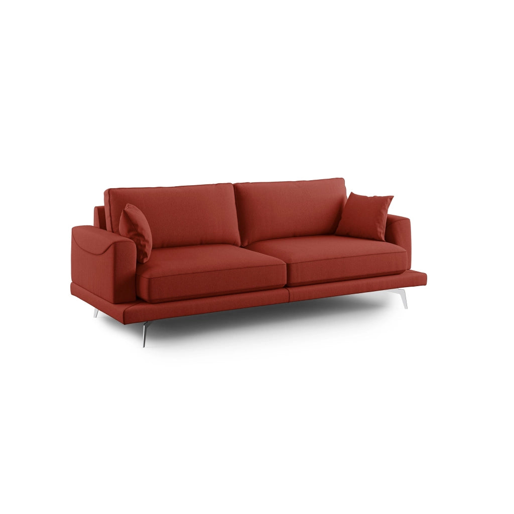 Dorian Divano moderno in tessuto morbido antimacchia T05 178 cm rosso