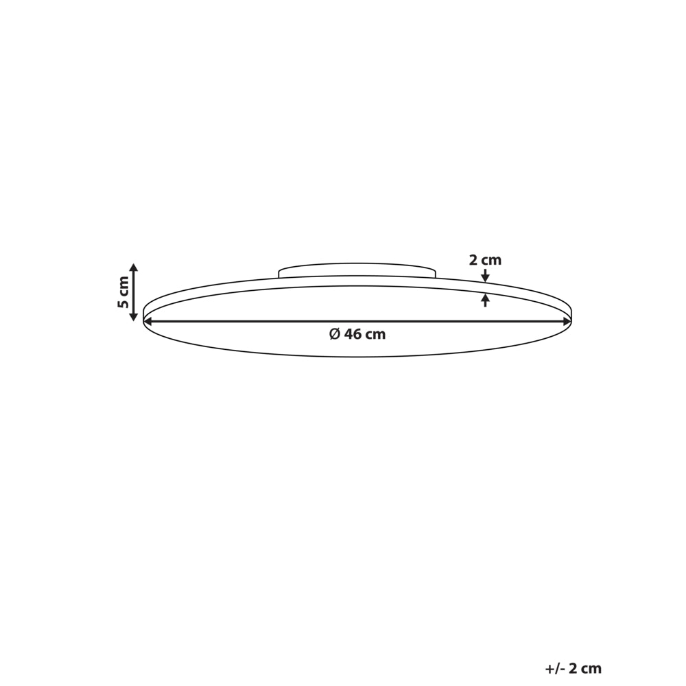 Plafoniera LED Rotonda Bianca in Materiale Sintetico con Telecomando, Lampada da Soffitto a Pannello ad Aderenza Veya