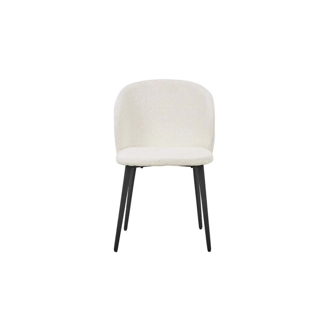 Sedia TOLO Tessuto Bouclé Bianco, dimensioni H80 x L51 x P55, ideale per la tua cucina o sala da pranzo.