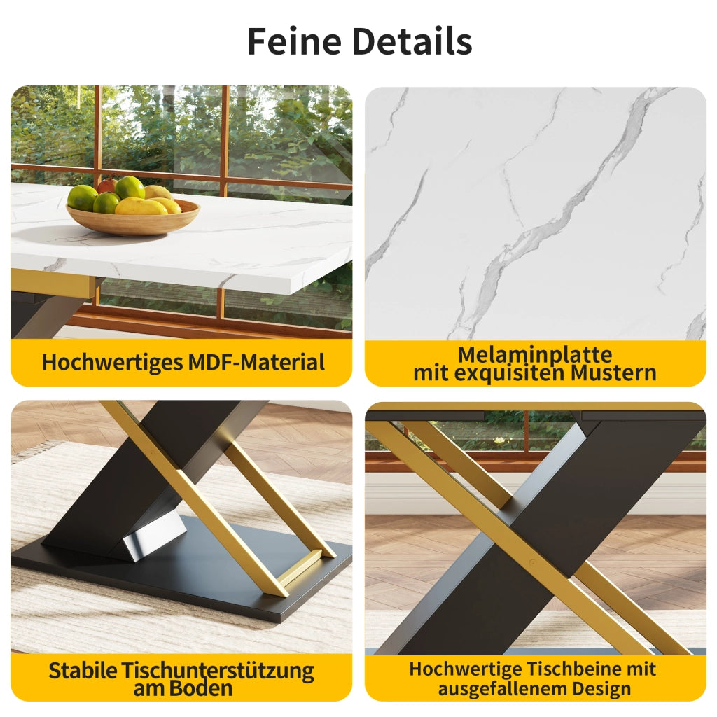 TAVOLO DA PRANZO ALLUNGABILE 120-160x80 cm MDF Nero