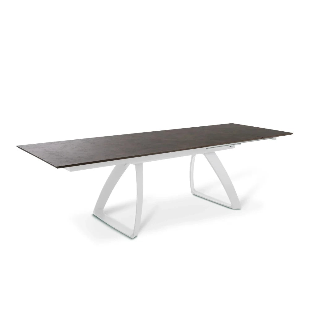 Tavolo da pranzo allungabile in HPL ruggine Grayson 170-270x90 cm fino a 12 posti Made in Italy | Duzzle