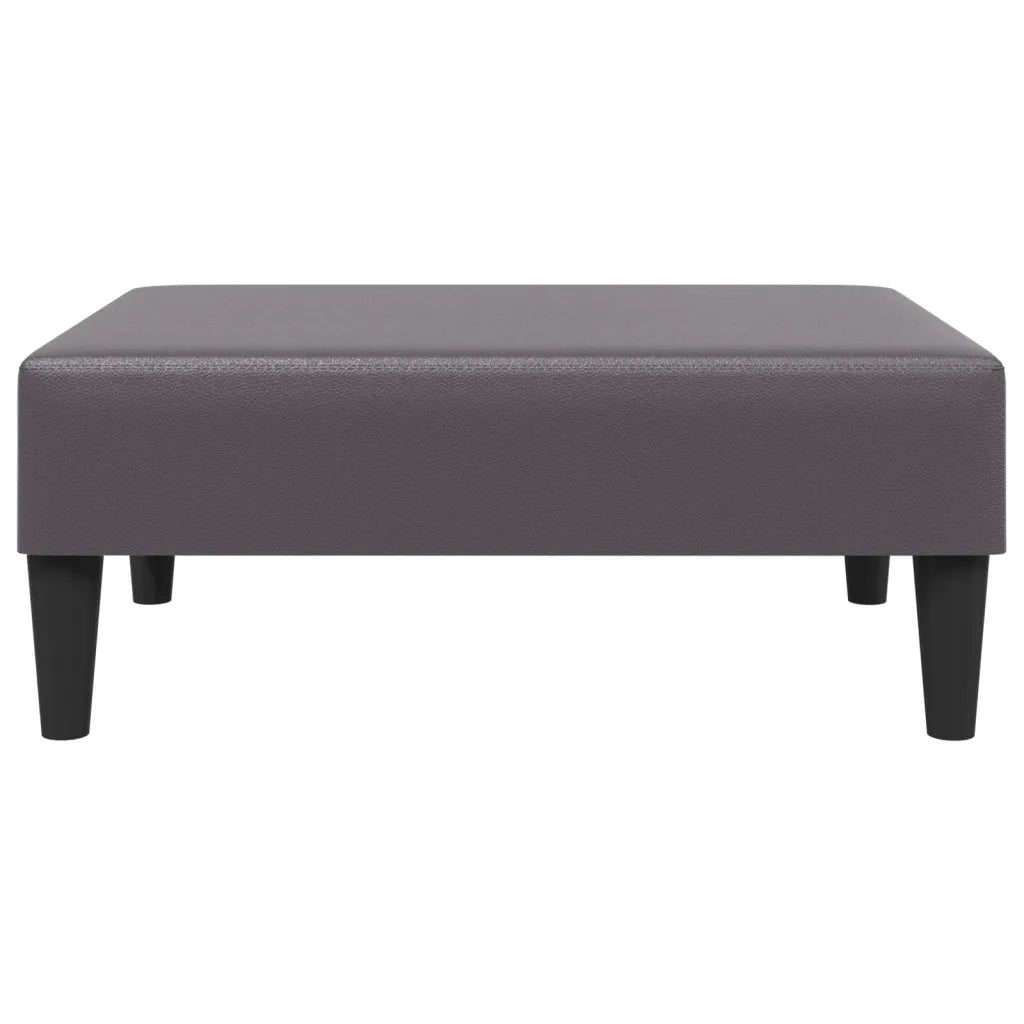Poggiapiedi Grigio 77x55x31 cm in Similpelle