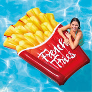 Trade Shop - Materassino Isola Gonfiabile Stampa Patatine In Pvc Mare Piscina 175 X 132 Cm -